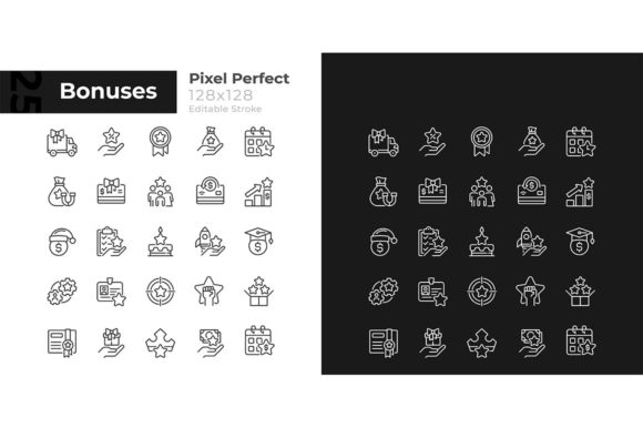 Enhance Your Designs with Bonuses Pixel Perfect Linear Icons Set