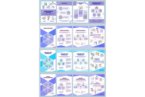 Homelessness Brochure Template Set