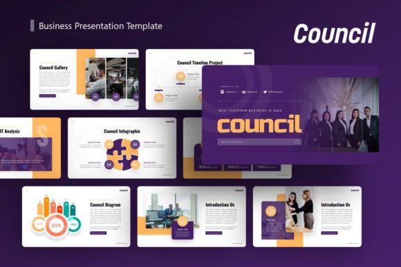 Mastering Business Presentations: An In-Depth Look at the Council Business Presentation Template