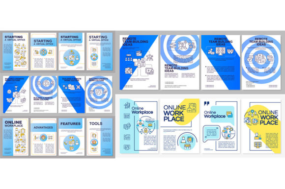 Online Workplace Brochure Template Set