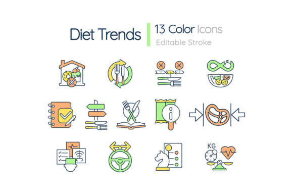 Understanding the Diet Trends RGB Color Icons Set for Healthy Nutrition