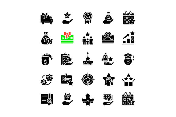 Unlocking the Potential of Bonuses Black Glyph Icons Set